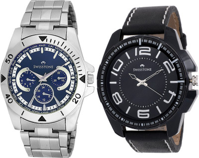 

SWISSTONE GR016-BLU-CH & GR023-BLACK Watch - For Men