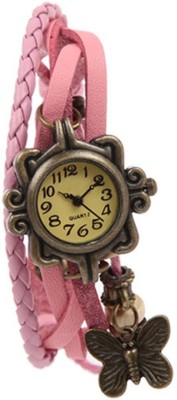 Felizer Multi Strap Fancy Butterfly Bracelet Vintage (Pink) Analog Watch  - For Women   Watches  (Felizer)