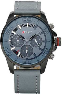 

Curren M8187 Expedition Grey Dial Faux Leather Strap Watch - For Men