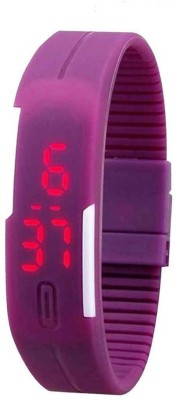 Fashion Gateway Purple Led Magnet Band (pack of 1) Purple Digital Watch  - For Boys & Girls   Watches  (Fashion Gateway)