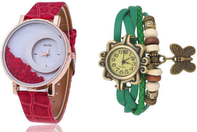 

MxRe Red-Green-Wrist Watch - For Women