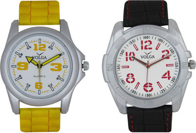 

Volga Branded Leather Quality Designer Dial Diwali Special Combo124 Designer Sport Looks WaterProof Mens Watch Watch - For Men