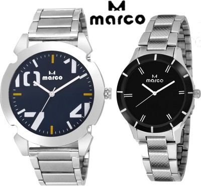 Marco elite combo 1001 blu-ch 65 blk Analog Watch  - For Men   Watches  (Marco)