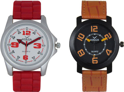 

Volga Branded Leather Quality Designer Dial Diwali Special Combo82 Designer Sport Looks WaterProof Mens Watch Watch - For Men