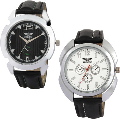 

Rock RK1SLWR02 Combo New Stylish Leather Casual Wrist Watch - For Men
