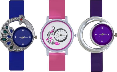 Keepkart Glory Multicolour Stylish Combo Of 3 Watch  - For Girls   Watches  (Keepkart)