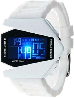 Pappi Boss WHITE LED Aircraft Model with light Display Digital Watch  - For Men   Watches  (Pappi Boss)
