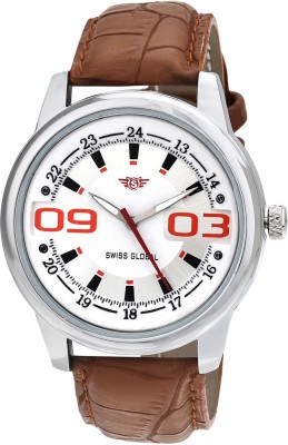 Swiss Global SG109 Stylish White Dial Analog Watch  - For Men   Watches  (Swiss Global)