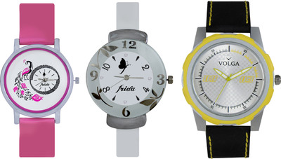 View Volga Designer FVOLGA Beautiful New Branded Type Watches Men and Women Combo171 VOLGA Band Analog Watch  - For Couple Wrist Watches Price Online(Volga)