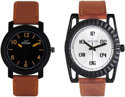 

Volga Branded Leather Quality Designer Dial Diwali Special Combo384 Designer Sport Looks WaterProof Mens Watch Watch - For Men