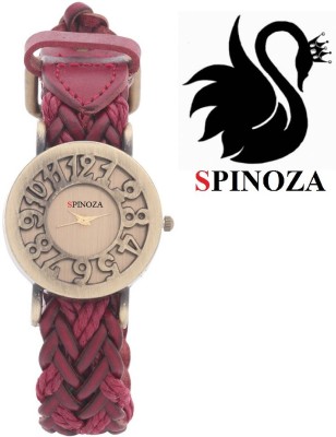 SPINOZA Maroon Leather watch for girls Analog Watch  - For Women   Watches  (SPINOZA)