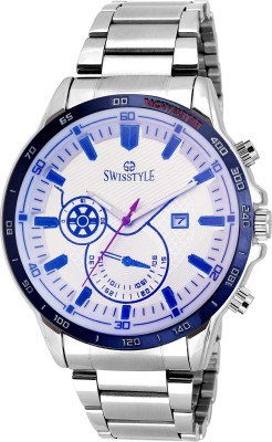 Swisstyle Date Display-SS-GR645-WHT-BLUCH Watch  - For Boys   Watches  (Swisstyle)