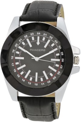 Invaders INV-FOGG-BLK Fogg Collection Sporty Black Dial Analog Watch  - For Men   Watches  (Invaders)