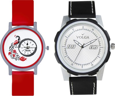 Volga Designer FVOLGA Beautiful New Branded Type Watches Men and Women Combo64 VOLGA Band Analog Watch  - For Couple   Watches  (Volga)