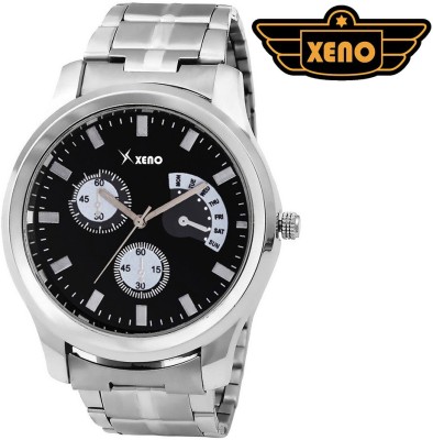 Xeno BN_C2D3_OLD Date Day Chronograph Pattern Silver Metal Black Dial New Look Fashion Stylish Modish Watch  - For Boys   Watches  (Xeno)