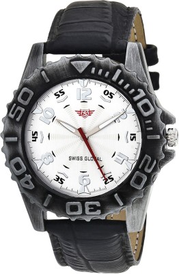 Swiss Global SG121 Plated Silver Analog Watch  - For Men   Watches  (Swiss Global)