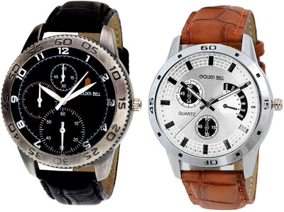 View Golden Bell GB-546BlkD Analog Watch  - For Men Wrist Watches Price Online(Golden Bell)