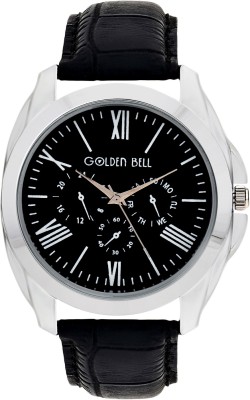 Golden Bell GB-717BlkDBlkStrap Elegant Analog Watch  - For Men   Watches  (Golden Bell)
