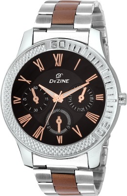 Dezine DZ-GR052-BLK-BRW Analog Watch  - For Men   Watches  (Dezine)