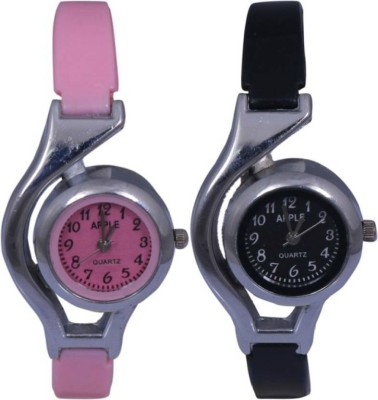 RIDASU Ri Combo of Pink & Black Watch  - For Girls   Watches  (RIDASU)