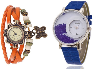 

MxRe Orange-Blue-Wrist Watch - For Women