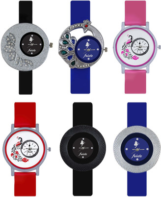 View Frida Colourful Designer Latest Collection Diwali Special116 Flying Butterfly Analog Watch  - For Girls Wrist Watches Price Online(Frida)