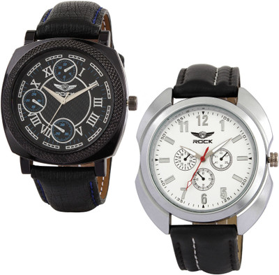 

Rock RK1SLWR05 Combo New Stylish Leather Casual Wrist Watch - For Men