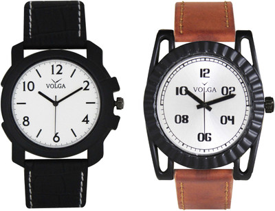 

Volga Branded Leather Quality Designer Dial Diwali Special Combo225 Designer Sport Looks WaterProof Mens Watch Watch - For Men