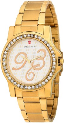 Swiss Trend ST2203 Golden Dignified Analog Watch  - For Women   Watches  (Swiss Trend)