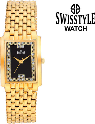 

Swisstyle SS-GSQ9211-BLK-GLD Dazzle Watch - For Men