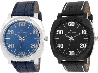 Swisstone GR021-BLU & GR021-BLACK Analog Watch  - For Men   Watches  (Swisstone)