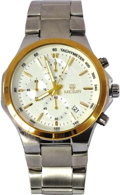 

Megir Gmarks-5004-Gold ring Executive Watch - For Men