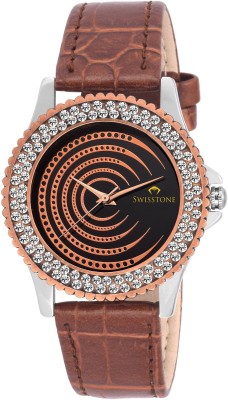 Swisstone VG520CP-BLK-BRW Analog Watch  - For Women   Watches  (Swisstone)