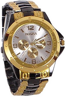 Rosra Gold Black-120 Analog Watch  - For Men   Watches  (Rosra)