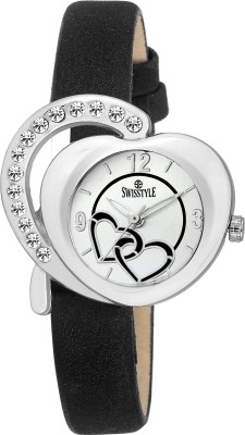 Swisstyle SS-LR330-WHT-BLK Analog Watch  - For Women   Watches  (Swisstyle)