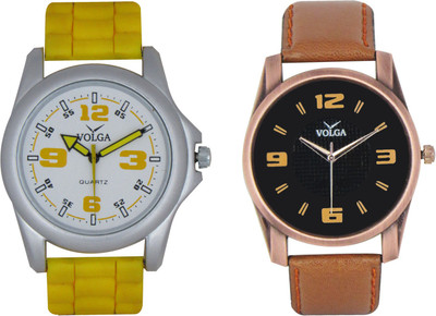 

Volga Branded Leather Quality Designer Dial Diwali Special Combo117 Designer Sport Looks WaterProof Mens Watch Watch - For Men