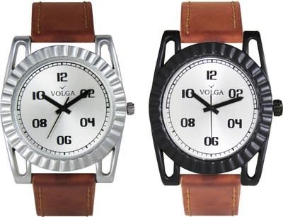 

Volga Branded Leather Quality Designer Dial Diwali Special Combo639 Designer Sport Looks WaterProof Mens Watch Watch - For Men