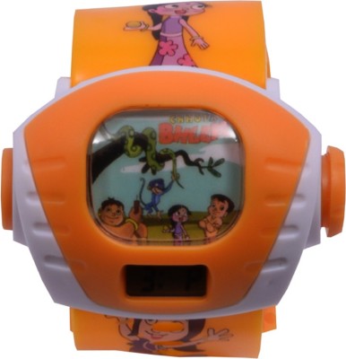 Vitrend Cartoon Single Photo Orange Projector Digital Watch  - For Boys & Girls   Watches  (Vitrend)