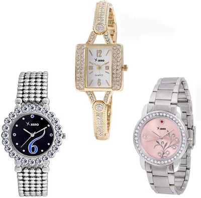 Xeno ZD251-270-284 Stylish combo of 3 Partywear for Girl Watch  - For Women   Watches  (Xeno)