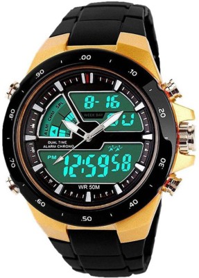 Keepkart KK Skmei Dual Time Golden 007 Analog-Digital Watch  - For Men   Watches  (Keepkart)
