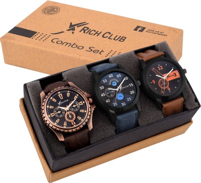Rich Club Combo Of Three Watches With Box Analog Watch  - For Men   Watches  (Rich Club)