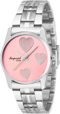 Imperial Club Checks Printed Hearts Valentine Affair Analog Watch For Women Imperial Club Wrist Watches