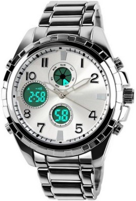 MM 1021 Silver Analog-Digital Watch  - For Men   Watches  (MM)