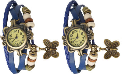 

Kissu Vintage Rakhi Watch Combo of 2 Blue Watch - For Women