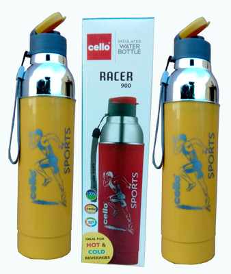 

Cello OPAQUE SERIES 900 ml Water Bottles(Set of 2, Yellow)