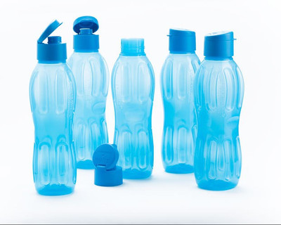

Signoraware Aqua 1000 ml Water Bottles(Set of 5, T.Blue)