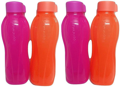 

Tupperware Neon 1000 ml Water Bottles(Set of 4, Orange, Dark Pink)