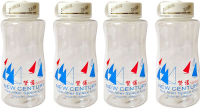 

Zannuo TRANSPARENT SERIES 1000 ml Water Bottles(Set of 4, White)