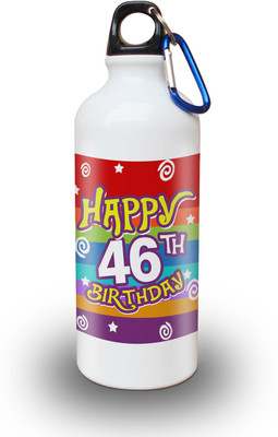 

Sky Trends Gift 46th Happy Birthday 600 ml Water Bottle(Set of 1, White)