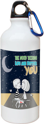 SKY TRENDS Opaque Series 600 ml Water Bottle(Set of 1, White)